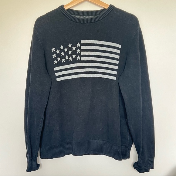 Navy blue American  flag sweater - Picture 1 of 5